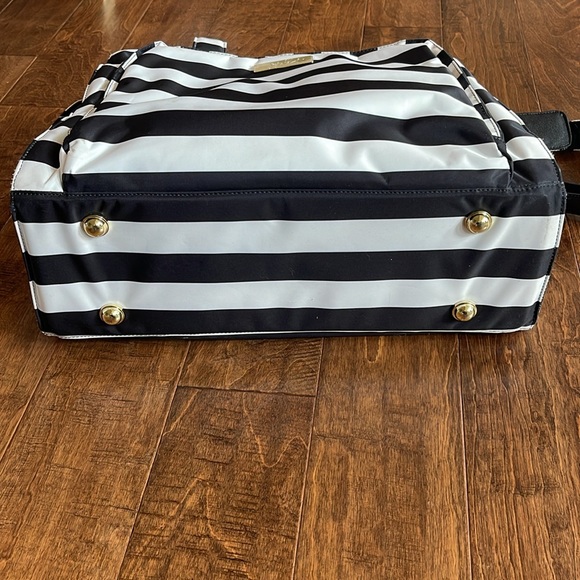 Jujube be prepared black white stripe diaper bag